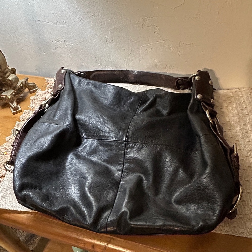 Leather Hobo Shoulder Bag by  Tano